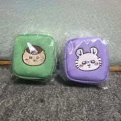 ちいかわ カラビナつき刺繍スクエアミニポーチ くりまんじゅう モモンガ