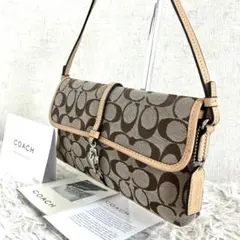 【未使用級】Coach Signature Soft Clip Handbag