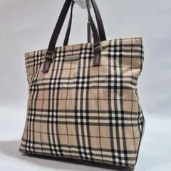 BURBERRY ノバチェック トートバッグ ハンドバッグ シャドーホース