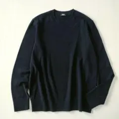 【美品】2024✨️ユニクロ カシミヤクルーネックセーター ネイビー M