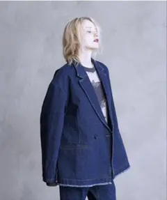 JUNRED フリンジデニムルーズジャケット