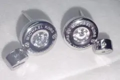 MICHAEL KORS(マイケルコース)クリスタル シルバー ラウンド ピアス