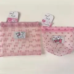 最終値下げ‼️【2個】キャットマリーちゃんメッシュドットタグポーチ ディズニーのサムネイル