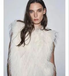 ZARA ZW COLLECTION フェイクファーベスト