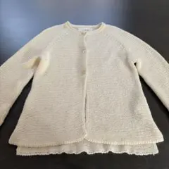 ZARA 薄手カーディガン　クリーム色 ラグランスリーブ カーディガン