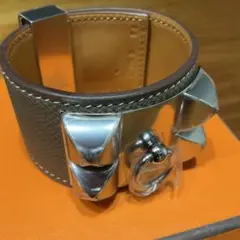 新品未使用】 エルメス コリエドシアン エトゥープ シルバー金具 T3 