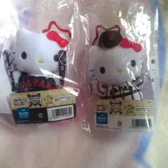 タイトーくじ　サンリオ　侍ジャパン　ハローキティ　マスコットセット