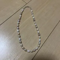淡水パール ネックレス ホワイト ピンク