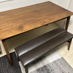 HARUレザーベンチダークブラウン