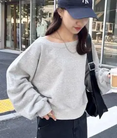 【新品未使用】discoat オフショルスウェット