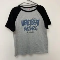グレー/ブラック プリント Tシャツ L 3-05