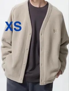 【ベージュXS】UNIQLO NEEDLES フリースオーバーサイズカーディガン