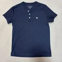 アバクロ Abercrombie ネイビー ヘンリーネック Tシャツ S