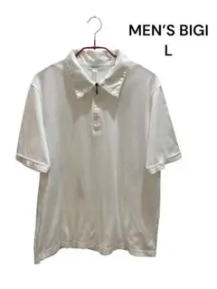 MEN'S BIGI メンズビギ　ホワイトポロシャツ Lサイズ