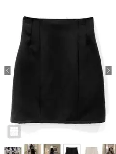 ハイウエストミニスカート［gc147］ ブラック　S
