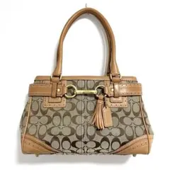 COACH ハンドバッグ ソーホー シグネチャー トート ターコイズブルー
