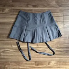 pellsiana 주름 그레이 스카판 스커트