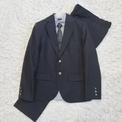 極美品✨リトルリード フォーマルスーツ 男の子 卒園 入学 140 黒 銀ボタン