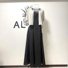 【新品タグ付】CENEA シアー半袖リブカーディガン＋リネンフレアキャミワンピ