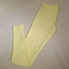 イエロー スキニーパンツ ゴムウエスト スパッツ レギンスパンツ