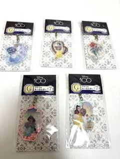 ディズニープリンセス アクリルキーホルダー 5個セット