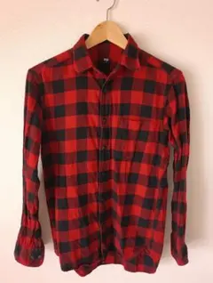 UNIQLO 赤と黒のチェックネルシャツ Sサイズ