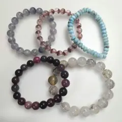 天然石 ブレスレット 5本 まとめ売り 未使用品　⑤