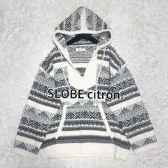 SLOBE IENA SLOBE citron. ジャガードニットフーディー