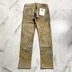 A19271 未使用 PT05 スーパースリムフラワープリントデニムパンツW32のサムネイル