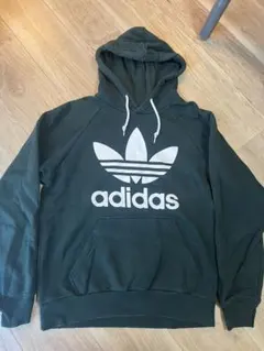 adidas ダークグリーン フード付きパーカー　格安