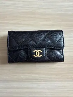 ⁠【正規品】CHANEL キャビアスキン 6連キーケース G金具 22番台