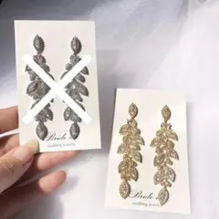 ピアス　ウェディング　ゴールド