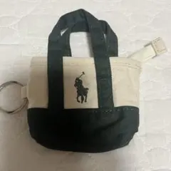 新品未使用Ralph Lauren ノベルティミニトート キーホルダー緑