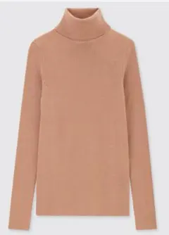 美品・UNIQLO ❤️エクストラファインメリノリブタートルネックセーター長袖 Ｌ
