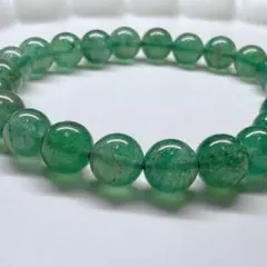 天然石 グリーンストロベリークォーツ ブレスレット