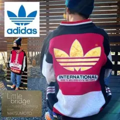 adidas アディダス　入手困難希少デザイン90s スウェットトレーナー古着.