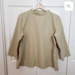試着のみ 無印良品 レディース ブラウス オリーブ色 XL