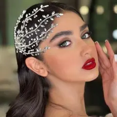 ヘッドドレス 髪飾り 卒業式 社交ダンス ベリーダンス 結婚式 シルバー b22