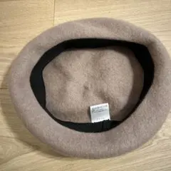 ウール ベージュ ベレー帽 57.5cm