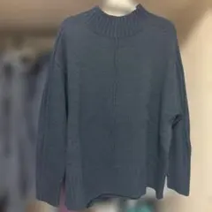 earth music&ecology ミドルゲージニットチュニック ブラック