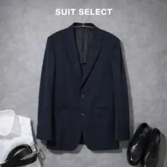 【美品】SUIT SELECT テーラードジャケット Y5 ネイビー スリム