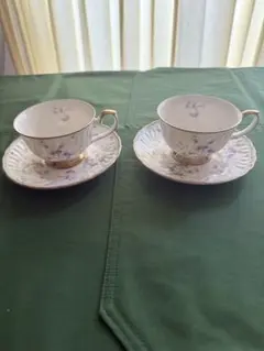 HOYA Flash ivory カップ＆ソーサー 2客