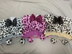 新品未使用 ディズニー ファンキャップ　ヒョウ柄　セット　レオパード　ミニー