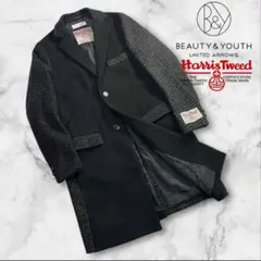 美品 B&Y UNITE ARROWS×Harris Tweed ツイードコート