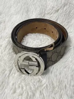 グッチ GUCCI レザー GGスプリーム ベルト ゴールド金具 Y862 - メルカリ