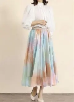 ヤマダヤ福袋2026 新品　FENNEL オーロラスカート　フレアロングスカート