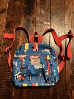 Cath Kids子供用リュック 青色 乗り物デザイン