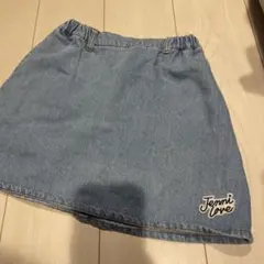 ブルー　デニムスカート　140