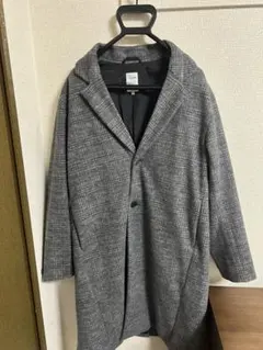グレー チェック柄 チェスターコート