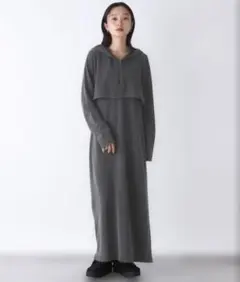 JEANASIS　パーカーワンピース　black